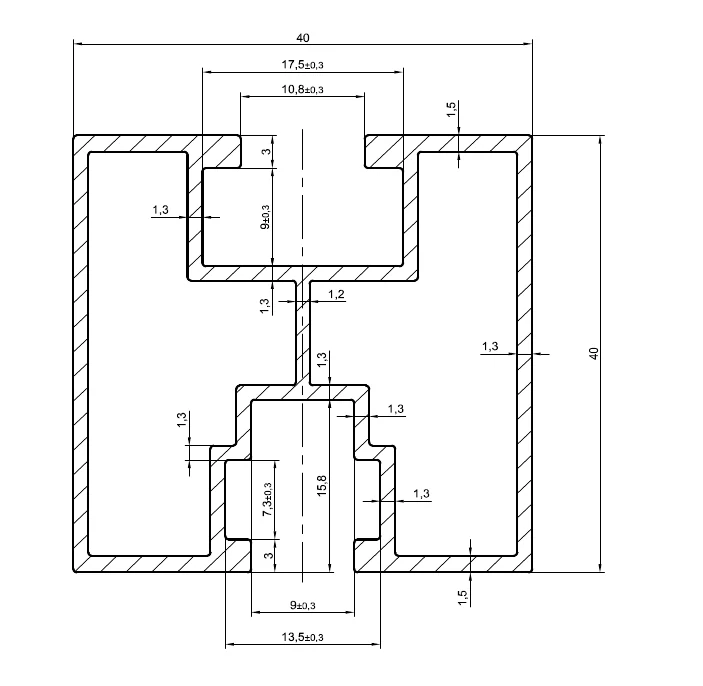 FVE profil S1538 40x40mm 
